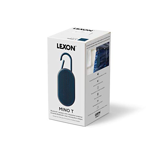 Lexon MINO T - Altavoz Bluetooth Resistente al Agua con mosquetón (Azul)