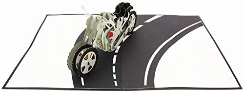 Tarjeta pop-up moto – A toda velocidad en 3D
