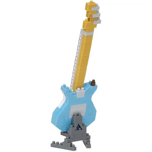 Guitarra eléctrica azul Nanoblock – Rock en versión pixelada y de bolsillo