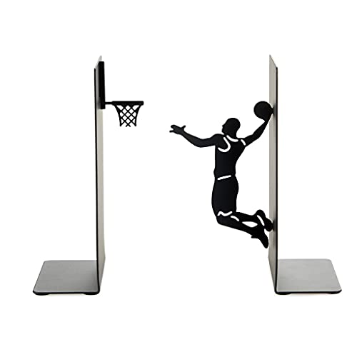 Balvi Sujetalibros Slam Dunk Color Negro Soporte para Libros de Estantería en Forma de Jugador Balonc