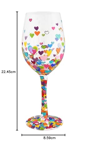 Copa con corazones Lolita – Diseño romántico multicolor