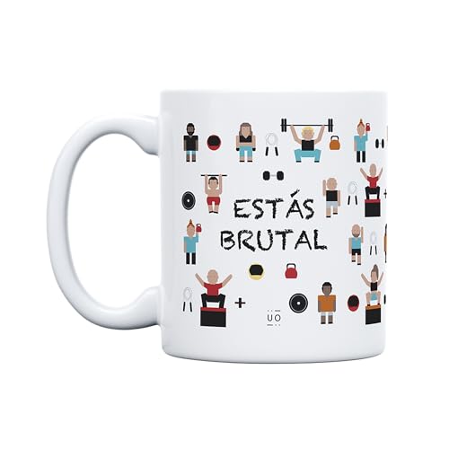 Taza “Estás brutal” – Para quien levanta pesos y ánimos