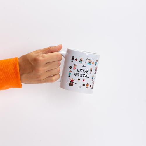 Taza “Estás brutal” – Para quien levanta pesos y ánimos