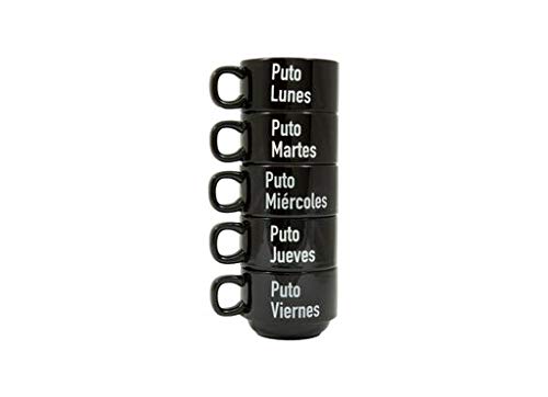 Set de tazas p*ta semana – Un café para cada día