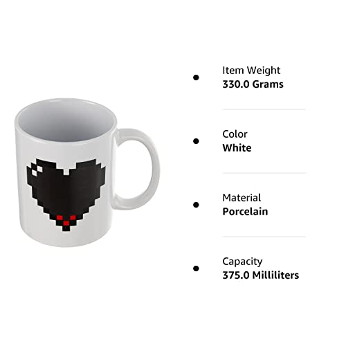 Taza Pixel Heart – Amor que late con el calor