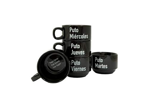 Set de tazas p*ta semana – Un café para cada día