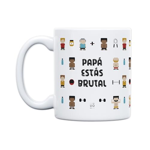 Papá estás brutal – Taza potente para un padre épico