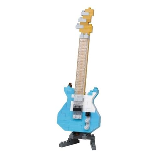 Guitarra eléctrica azul Nanoblock – Rock en versión pixelada y de bolsillo