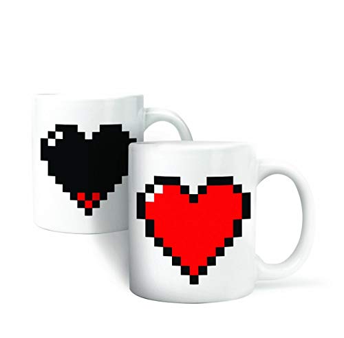 Taza Pixel Heart – Amor que late con el calor