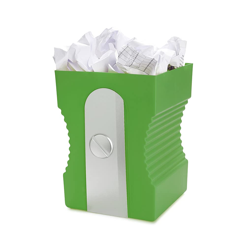 Papelera sacapuntas – Verde y lista para tus papeles