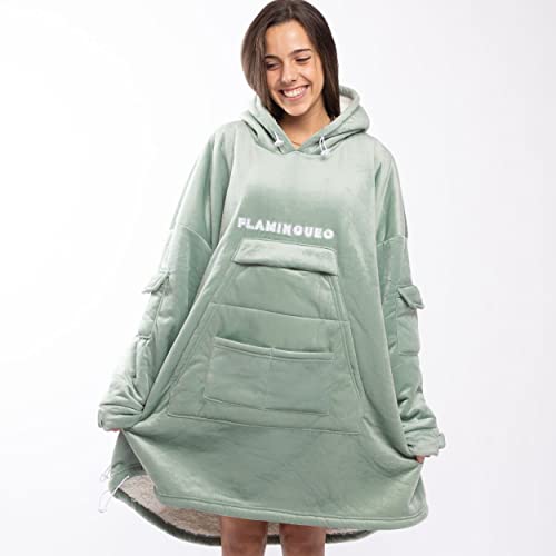Batamanta oversize Flamingueo – Sudadera manta para sofá y frío