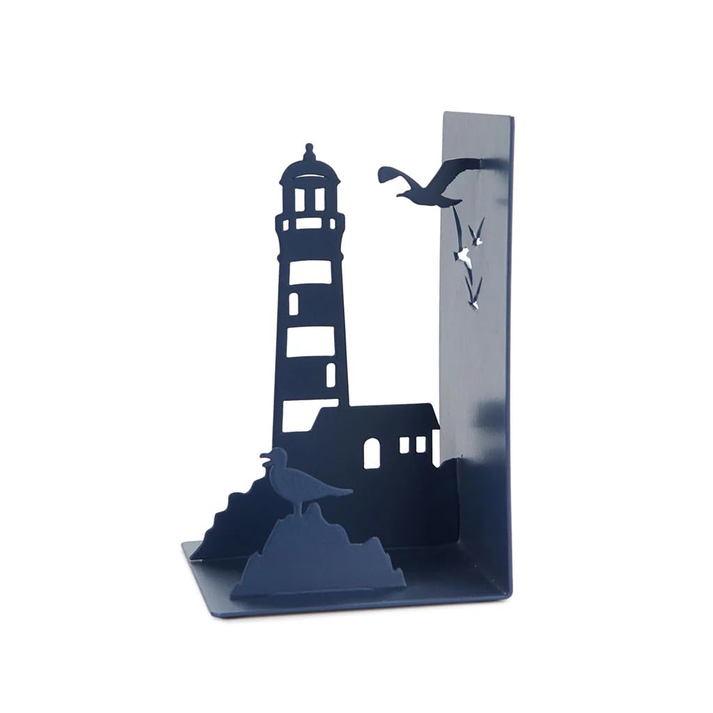 Sujetalibros Faro azul – Luz clásica para tus aventuras literarias