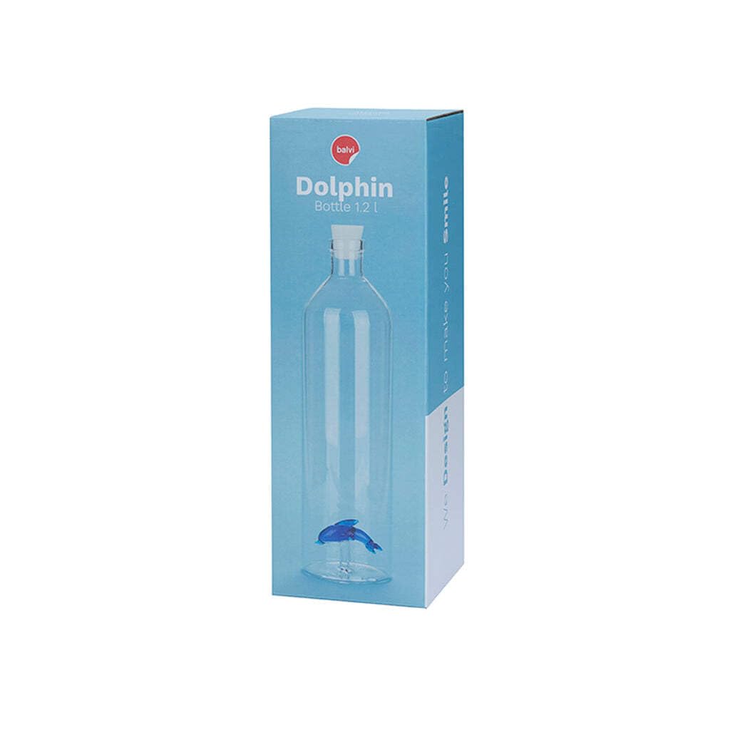 Botella con delfín – Hidratación con figura marina interior
