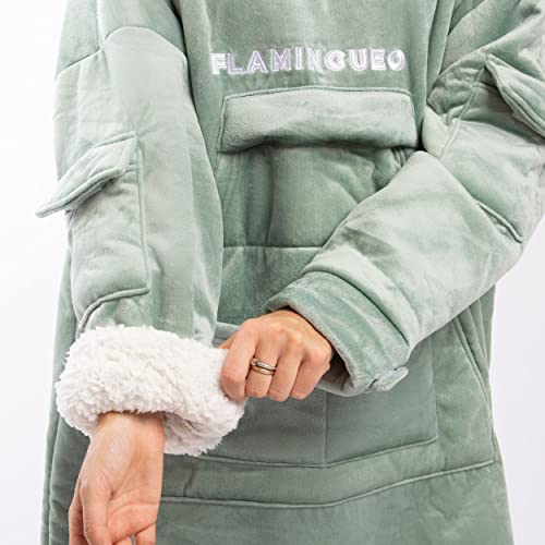 Batamanta oversize Flamingueo – Sudadera manta para sofá y frío