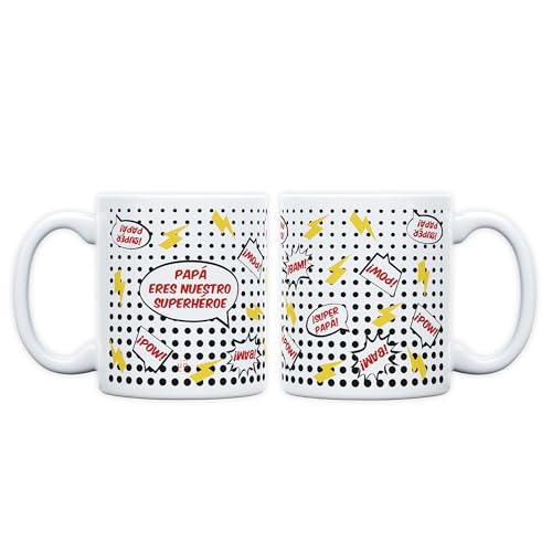 Papá eres nuestro superhéroe – Taza con poderes para el mejor del universo Esta
