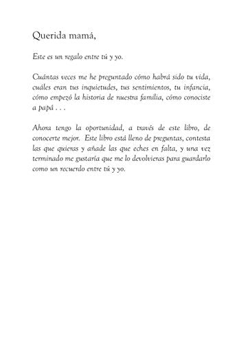 Querida mamá – Entre tú y yo, memorias con corazón