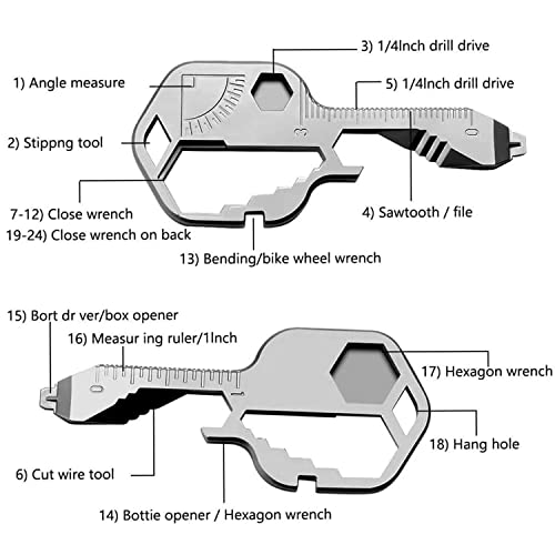 Llave 24 en 1 – Llavero mini todoterreno para manos inquietas