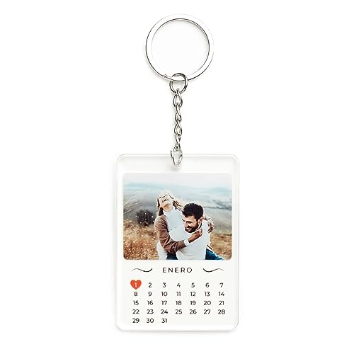 Llavero calendario personalizado con foto y fecha – Tu momento siempre contigo