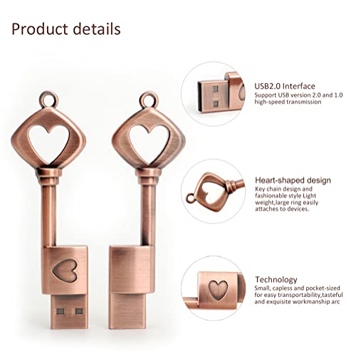 USB llave corazón vintage – Para guardar lo que de verdad importa