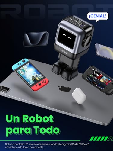 Cargador Mini Robot 65W – Adorable carga rápida