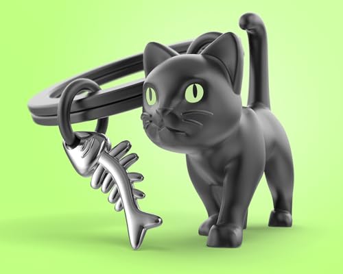 Llavero gato negro – Siempre al acecho de tu llavero