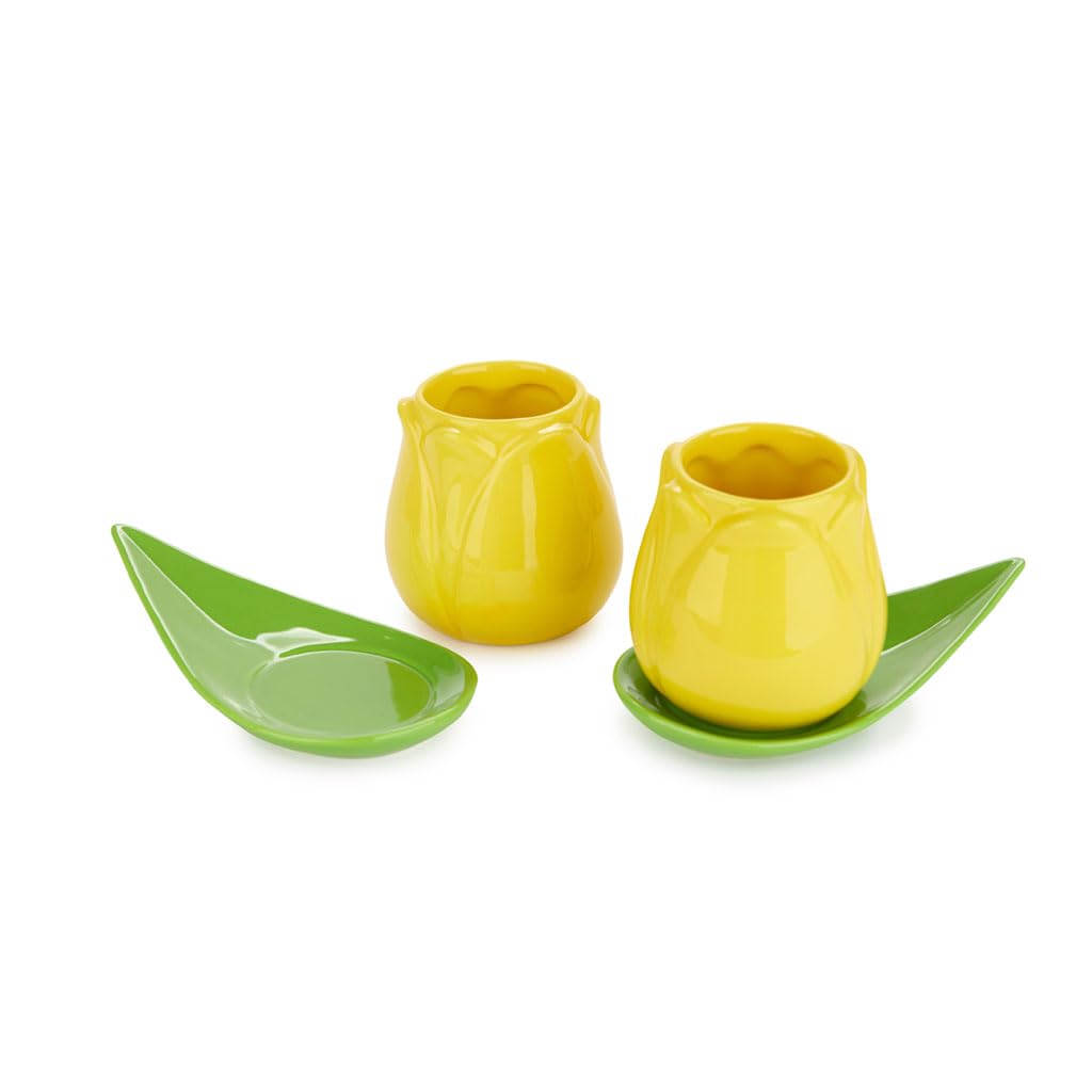 Café tulip – Set de tazas con forma de tulipán