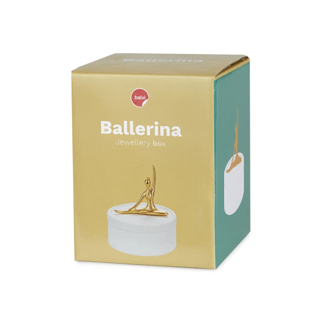 Joyero bailarina – Un clásico renovado en blanco y dorado