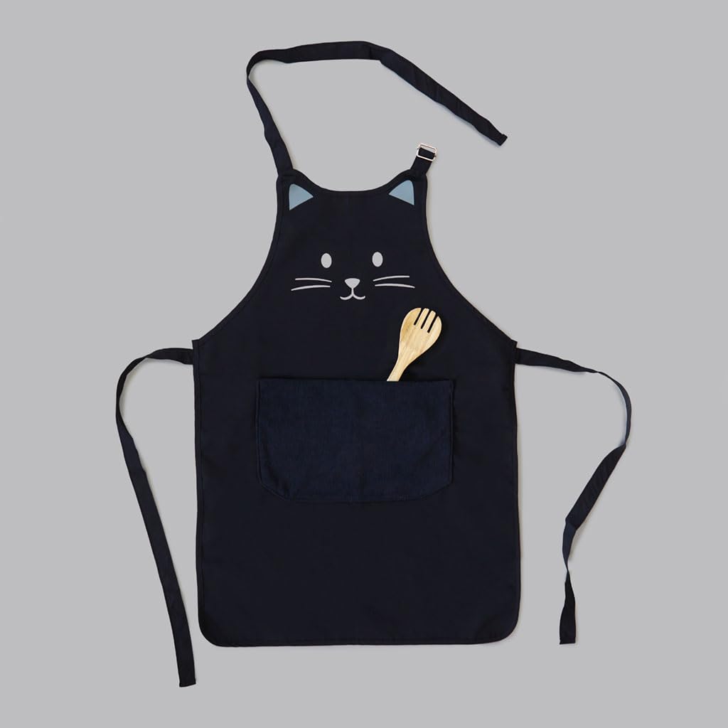 Delantal Kitty negro – El chef más sigiloso