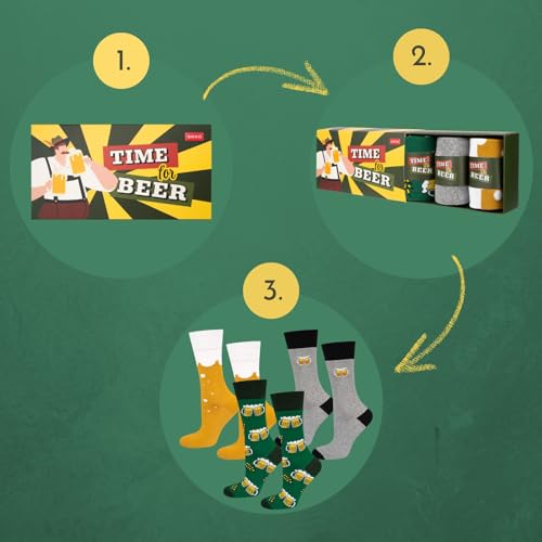 Calcetines "Time for Beer" – Pasos que saben a cerveza