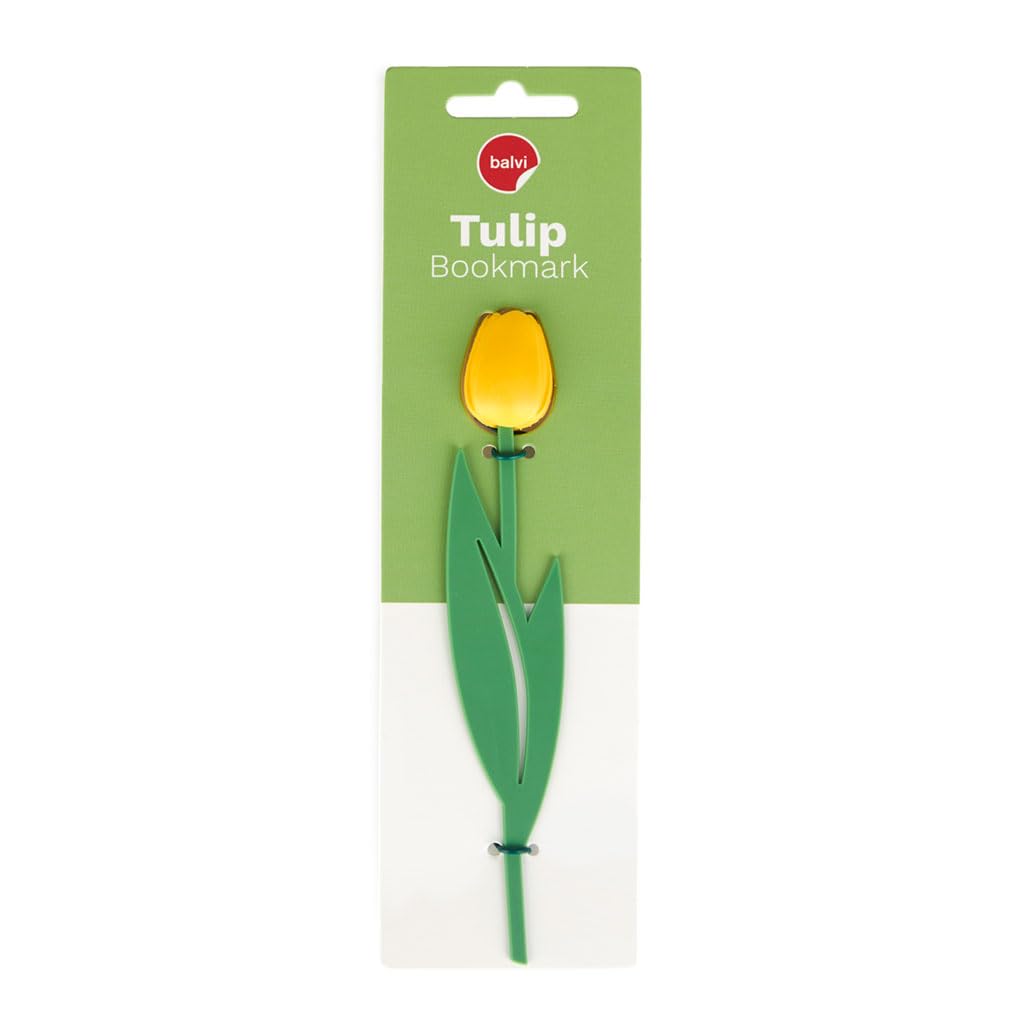 Marcapáginas tulipán – Una flor amarilla que cuida tus lecturas