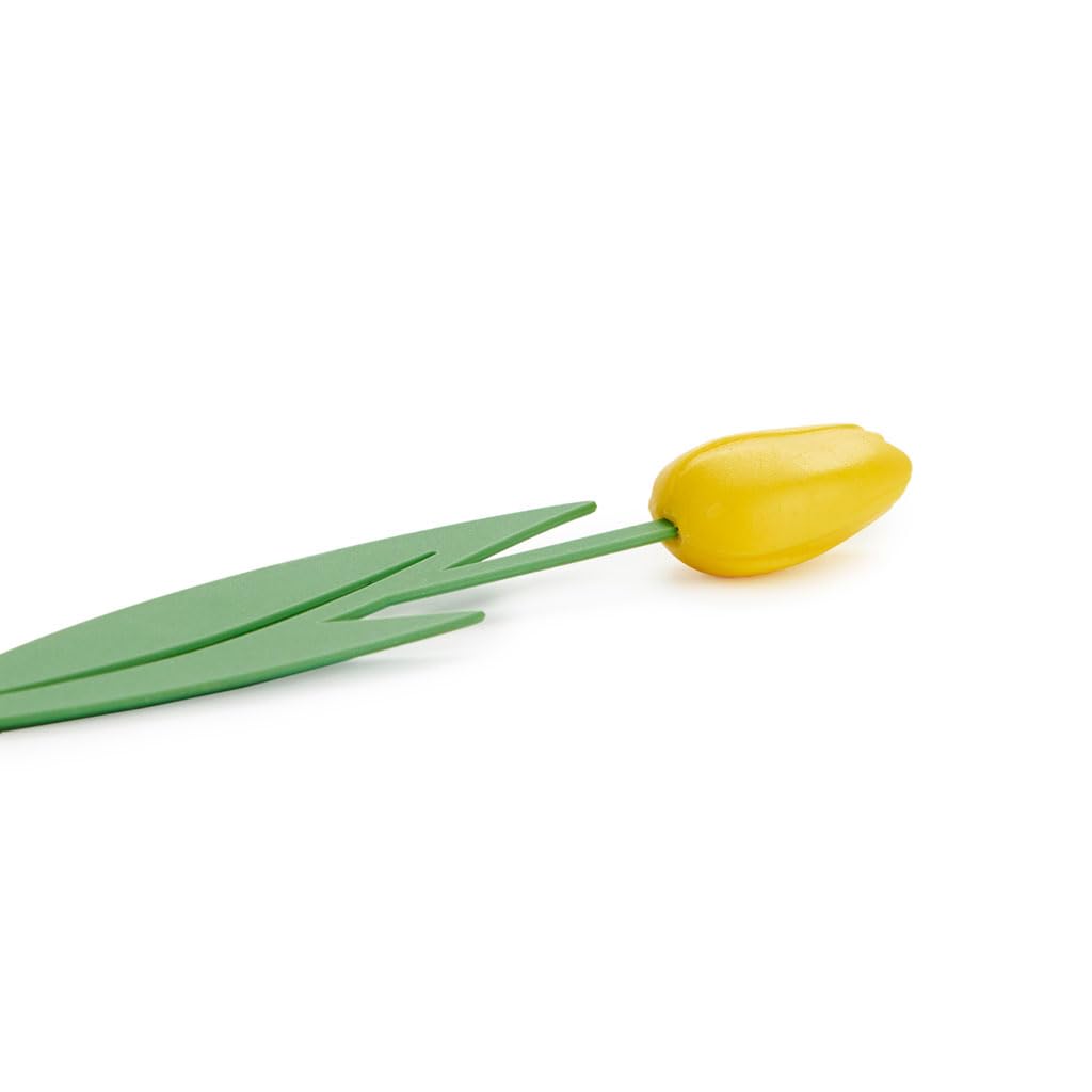 Marcapáginas tulipán – Una flor amarilla que cuida tus lecturas