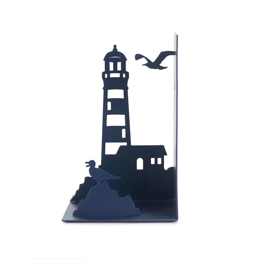 Sujetalibros Faro azul – Luz clásica para tus aventuras literarias