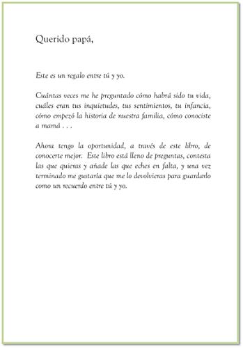 Querido papá – Entre tú y yo, un libro para recordar juntos
