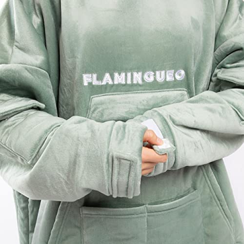 Batamanta oversize Flamingueo – Sudadera manta para sofá y frío