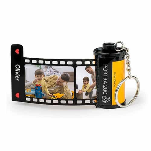 Llavero carrete personalizado– Tus fotos favoritas en mini rollo