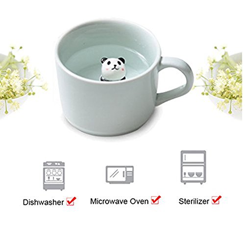 Taza panda escondido – Desayuno con mirada achuchable