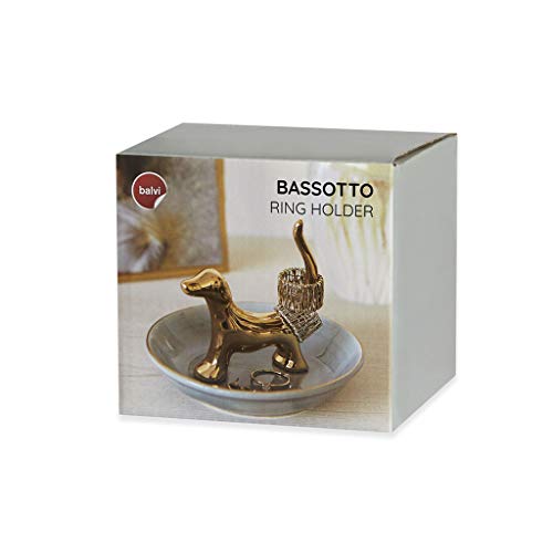 Porta-anillos perro dorado – Joyas con guardián fiel