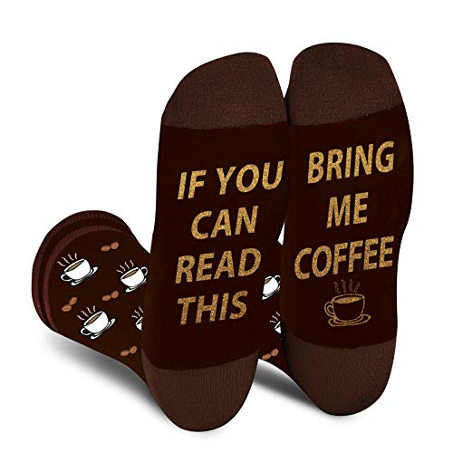 Calcetines "If You Can Read This, Bring Me Coffee" – Café y humor en tus pies