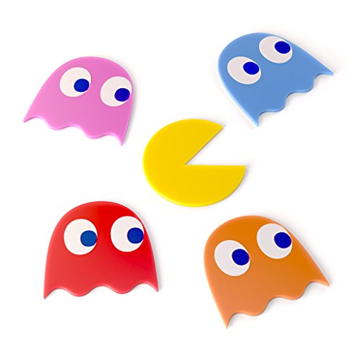 Balvi - Pac-Man Set de 5 Posavasos. Fabricados en Goma.