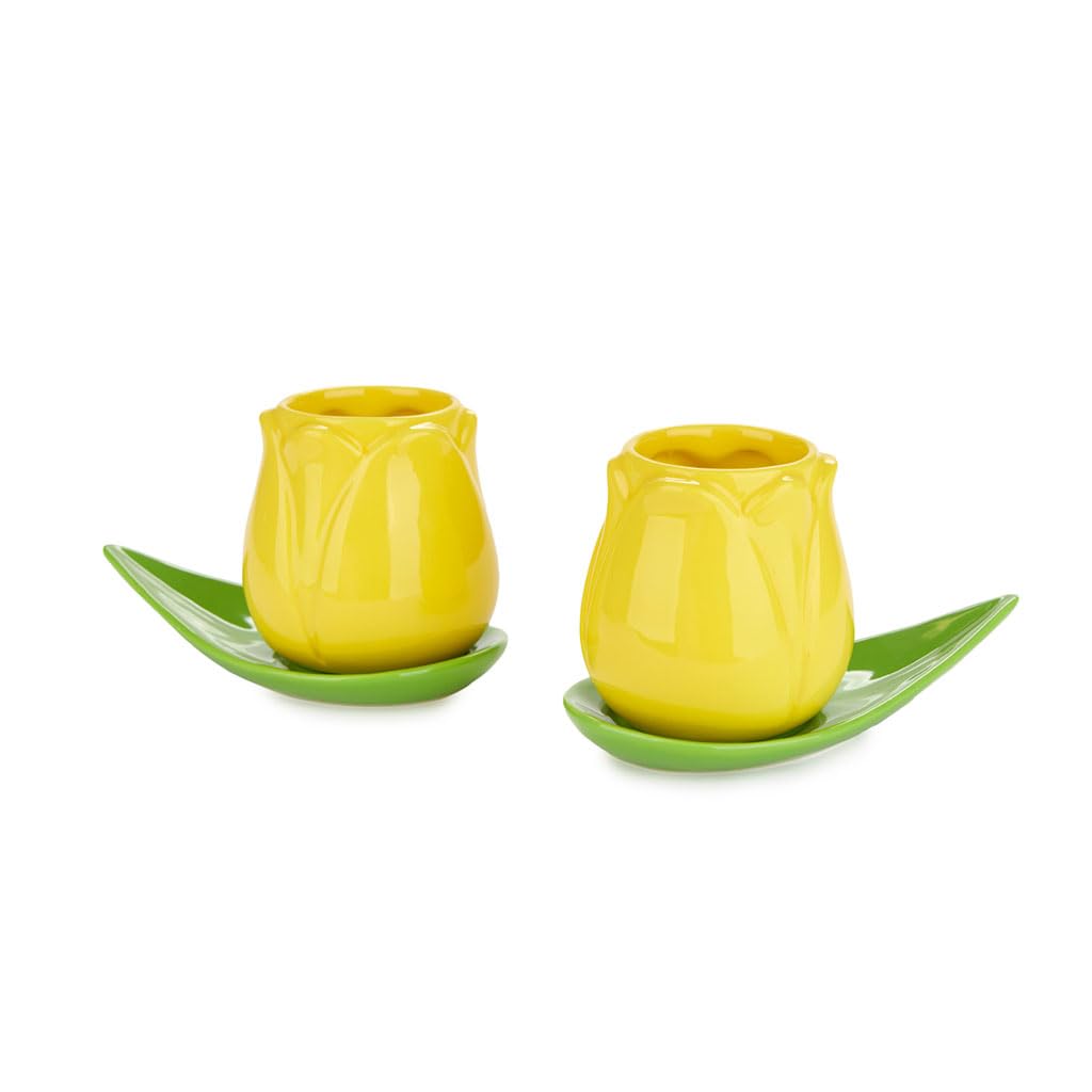 Café tulip – Set de tazas con forma de tulipán
