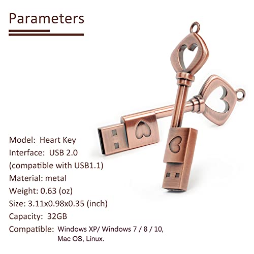 USB llave corazón vintage – Para guardar lo que de verdad importa