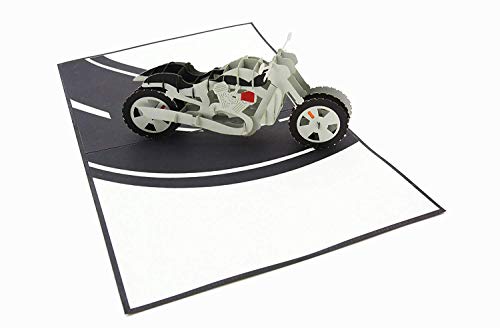 Tarjeta pop-up moto – A toda velocidad en 3D