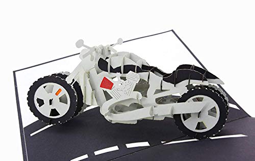 Tarjeta pop-up moto – A toda velocidad en 3D