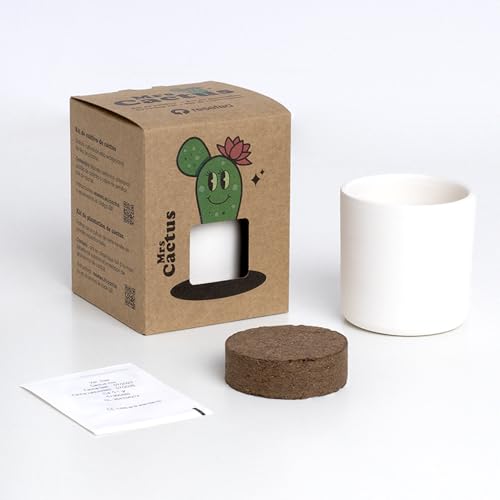 Kit autocultivo Mrs. Cactus – Un cactus terapéutico que crece contigo