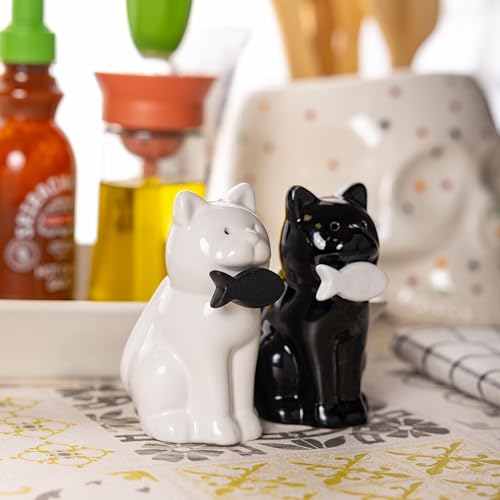 Set salero y pimentero gatos – Un dúo felino que da sabor a tu mesa