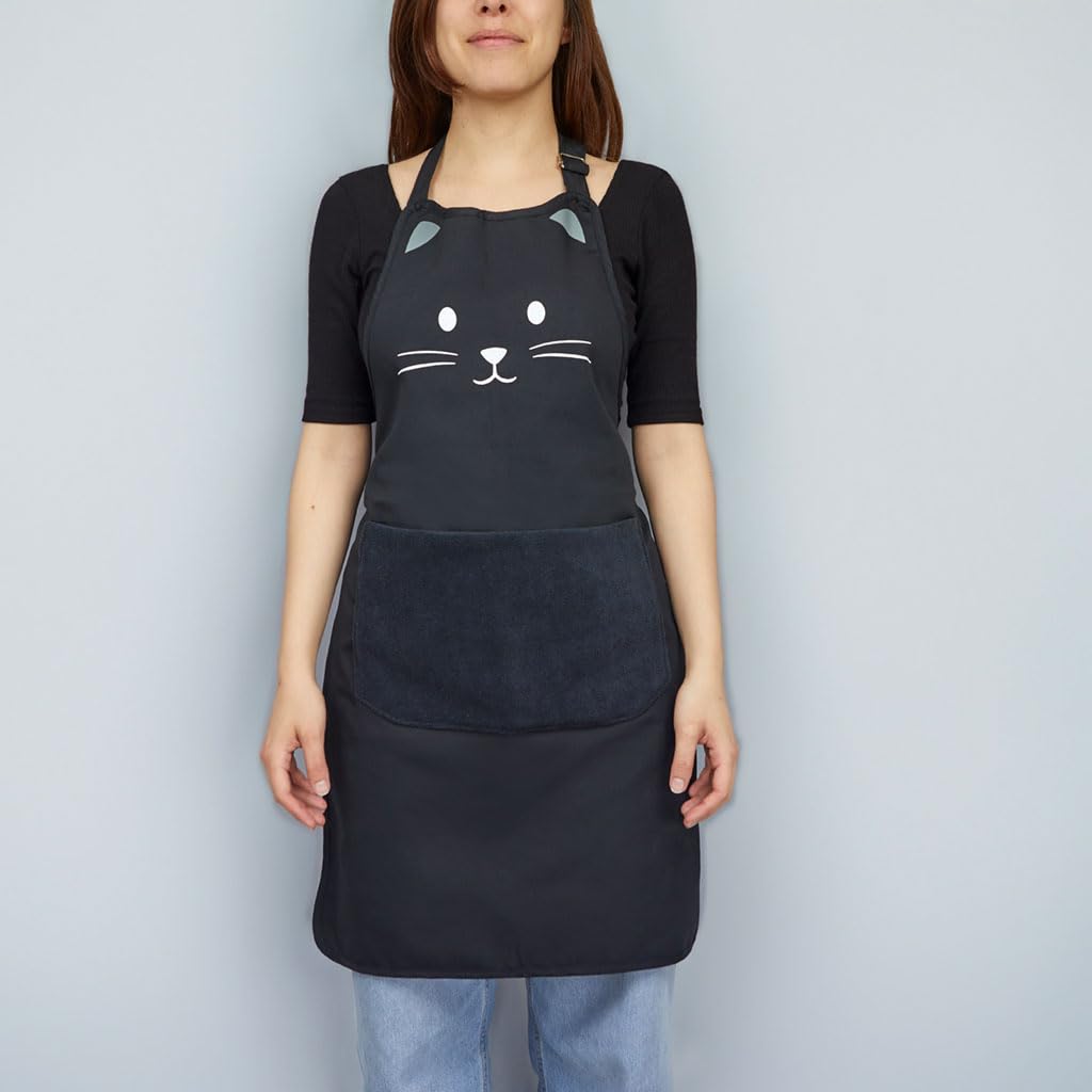 Delantal Kitty negro – El chef más sigiloso