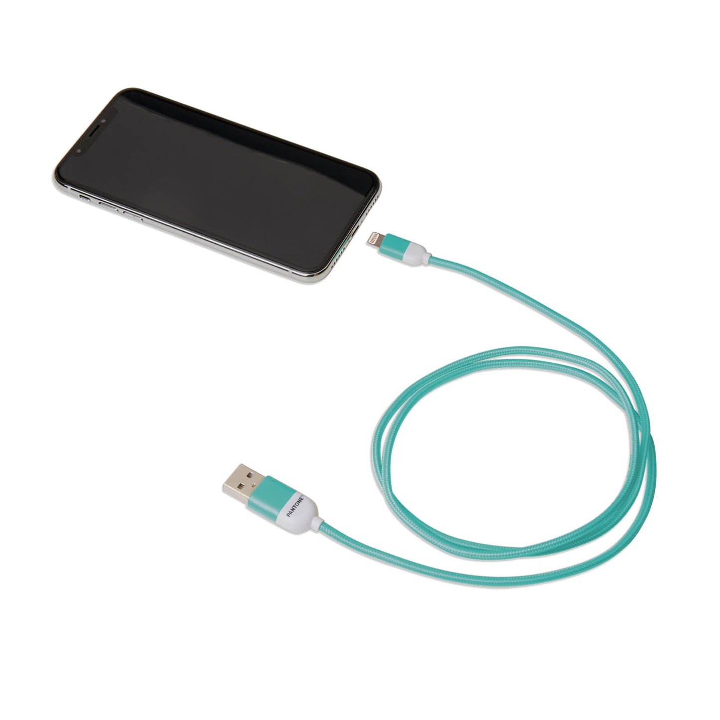 Cable Lightning iPhone Pantone – Turquesa para móviles que brillan