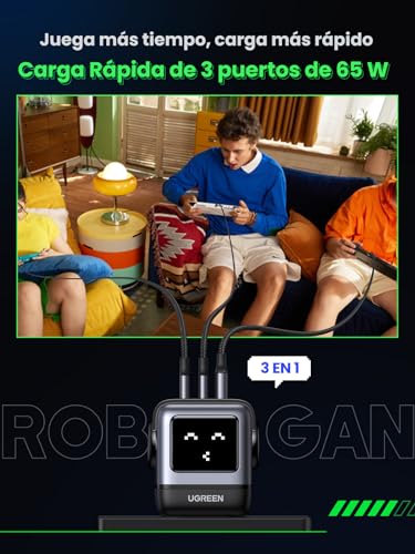 Cargador Mini Robot 65W – Adorable carga rápida