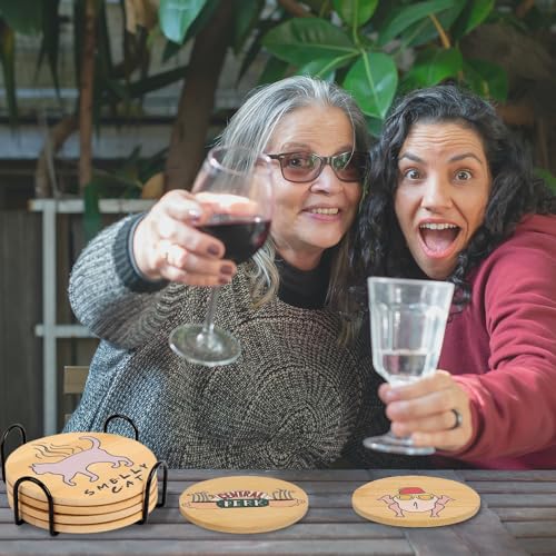 Posavasos Friends (6 piezas) – Langosta, sofá y nostalgia en cada sorbo