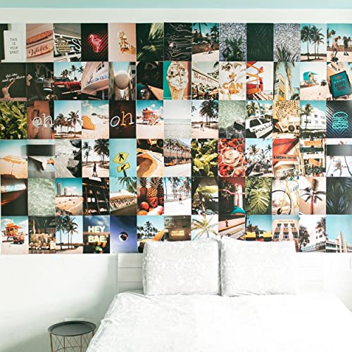 Láminas collage Miami – Pared con vibra tropical urbana